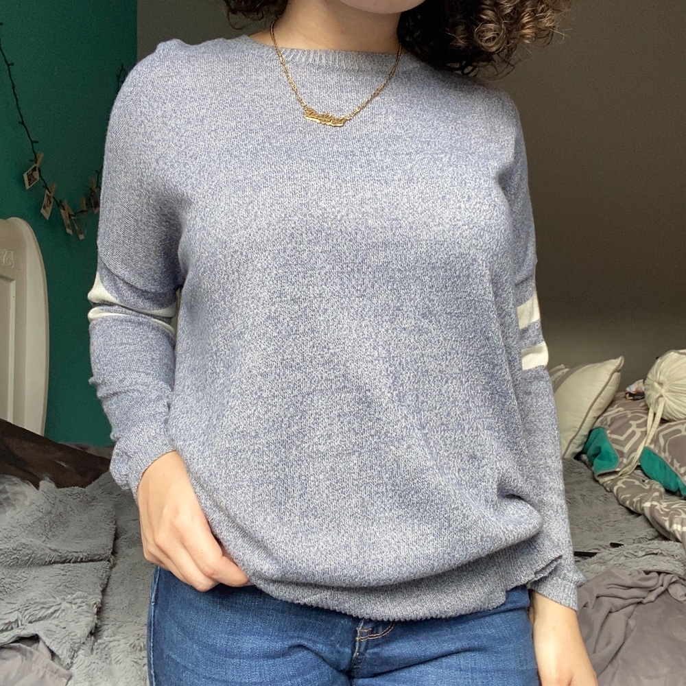 GREY-BLUE LONG SLEEVE TOP